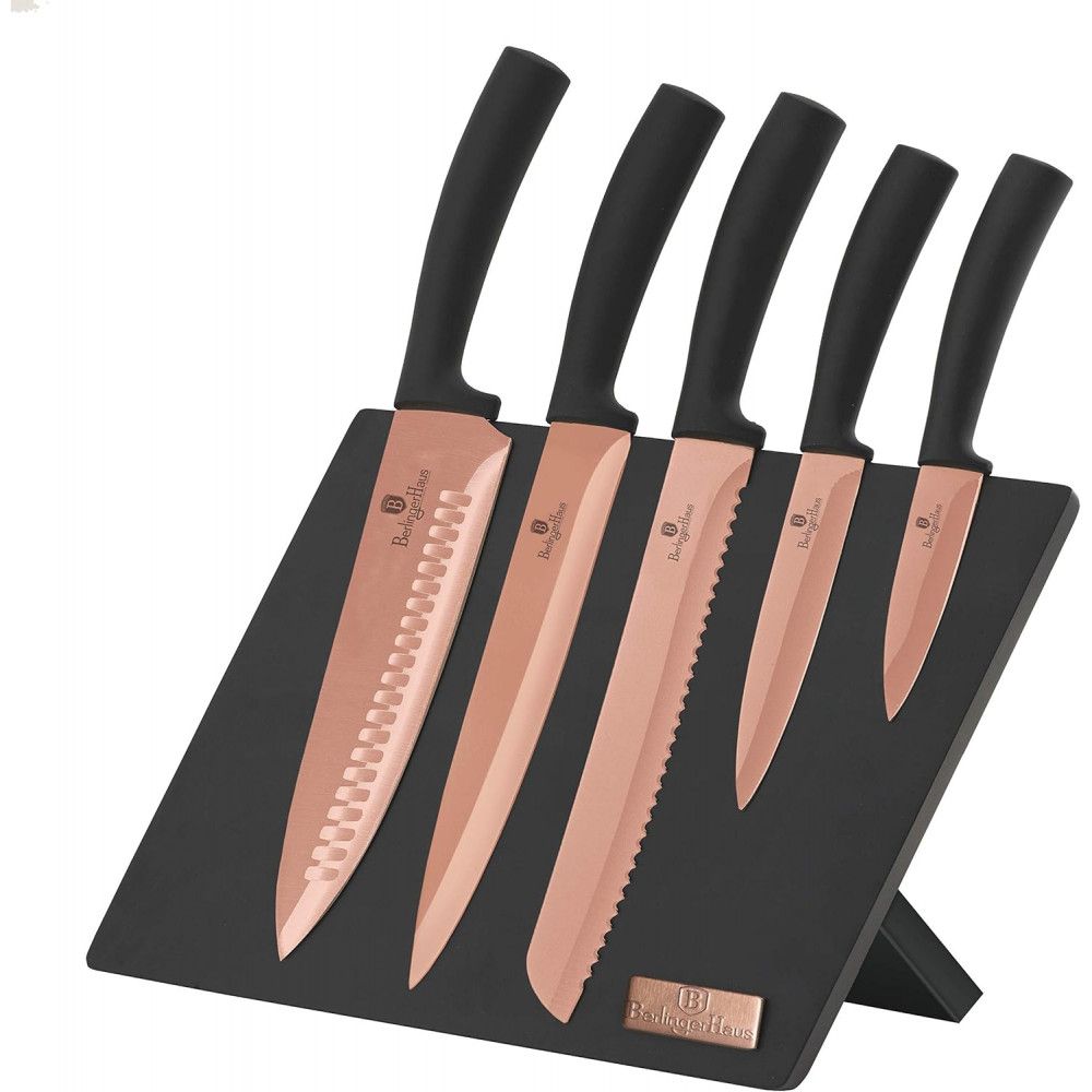Berlinger Haus Σετ Μαχαιριών 6τμχ με Μαγνητική Βάση Rose Gold Edition BH-2609