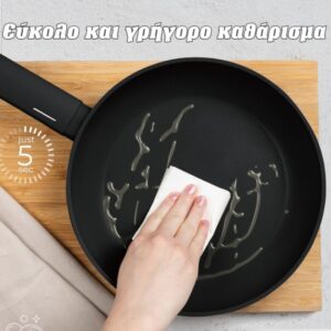 Τηγάνι με Τριπλή Αντικολλητική Επίστρωση Τιτανίου 28εκ. μαύρο Berlinger Haus BH-8171 - Image 3
