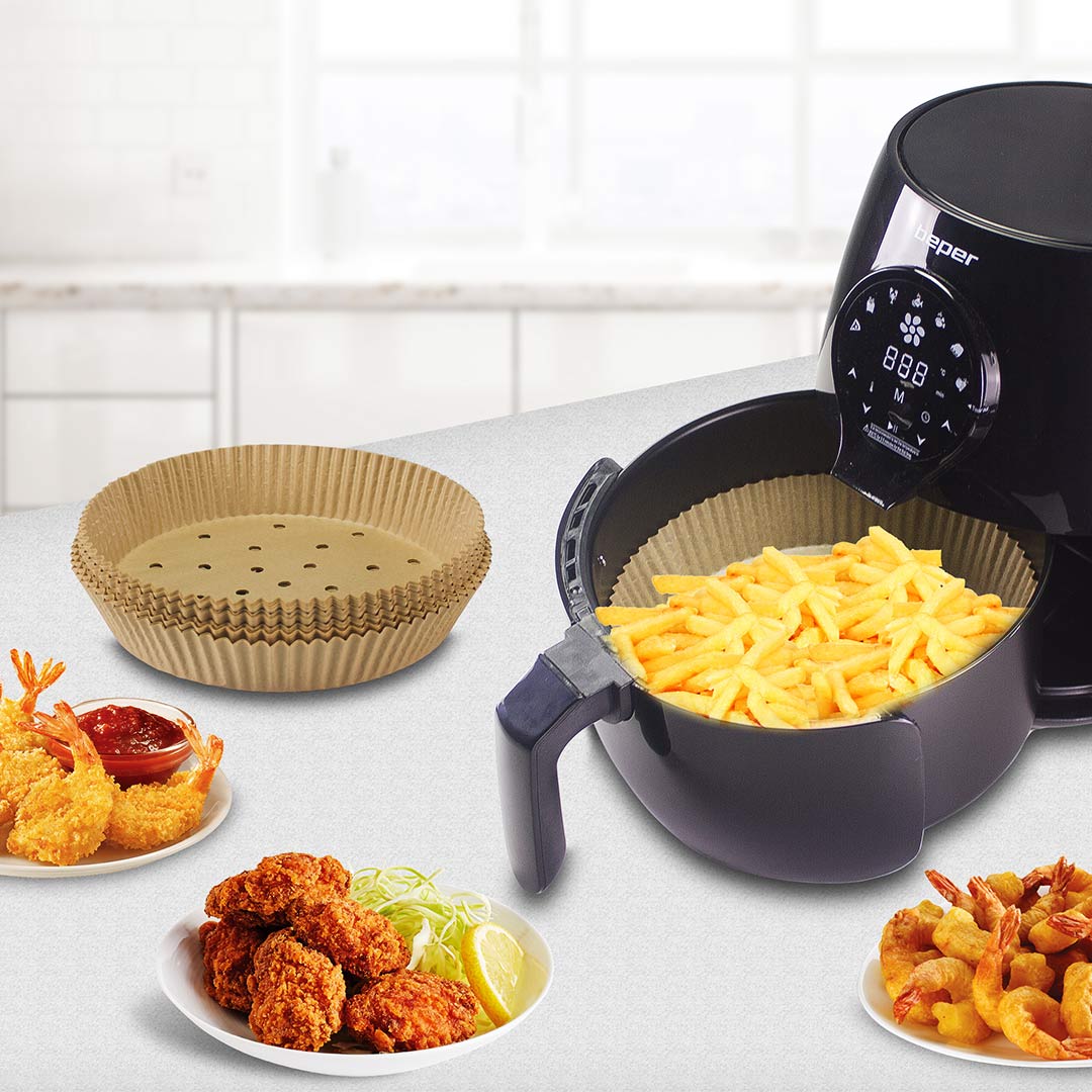 Beper Αντικολλητικά χαρτιά ψησίματος για Air Fryer διάτρητα 20cm 100τμχ C103ACC001 - Image 6