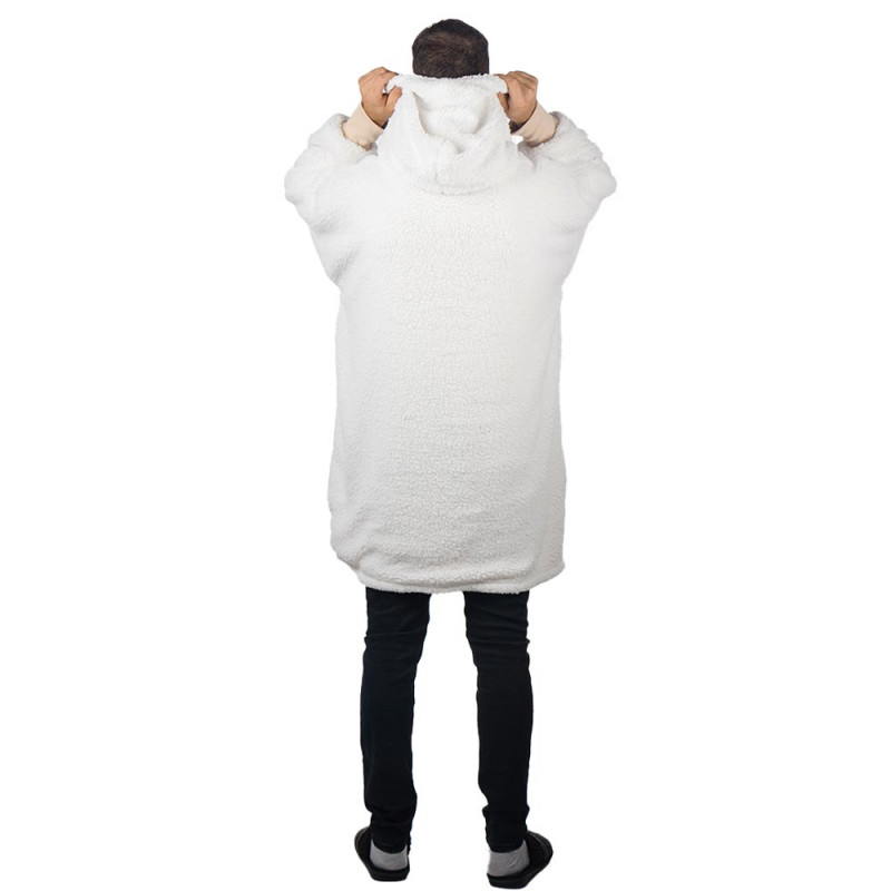 HomeVero Comfort Blanket Βελούδινη Oversized Μπλούζα – Κουβέρτα HV-CB-B Μπέζ - Image 7