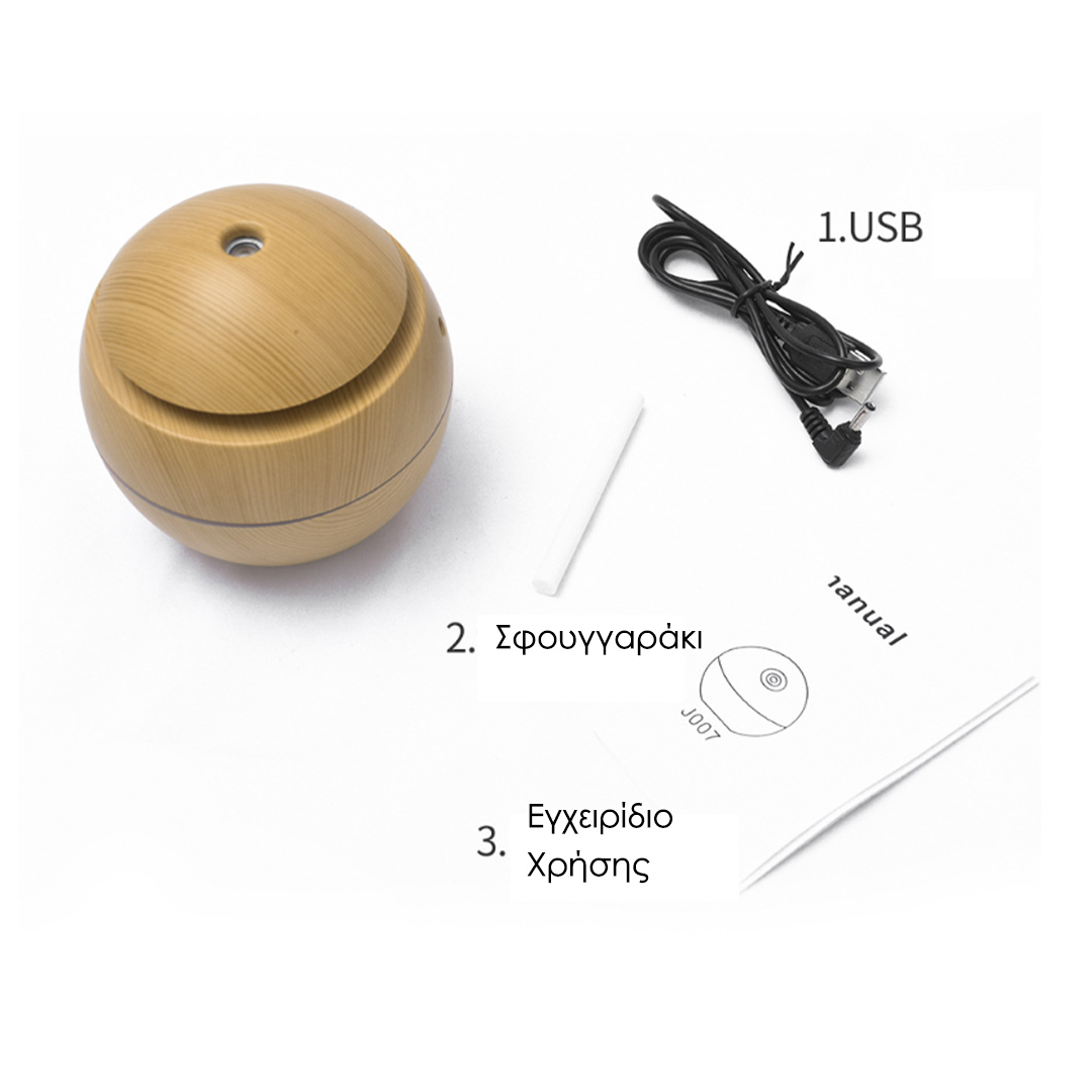 Herzberg Συσκευή διάχυσης αιθέριων ελαίων USB με φωτισμό HG-8113LW - Image 4