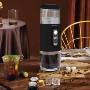 Alternative view of Φορητή Μηχανή Espresso σε μαύρο χρώμα - Portable Espresso Maker HomeVero HV-PEM5B
