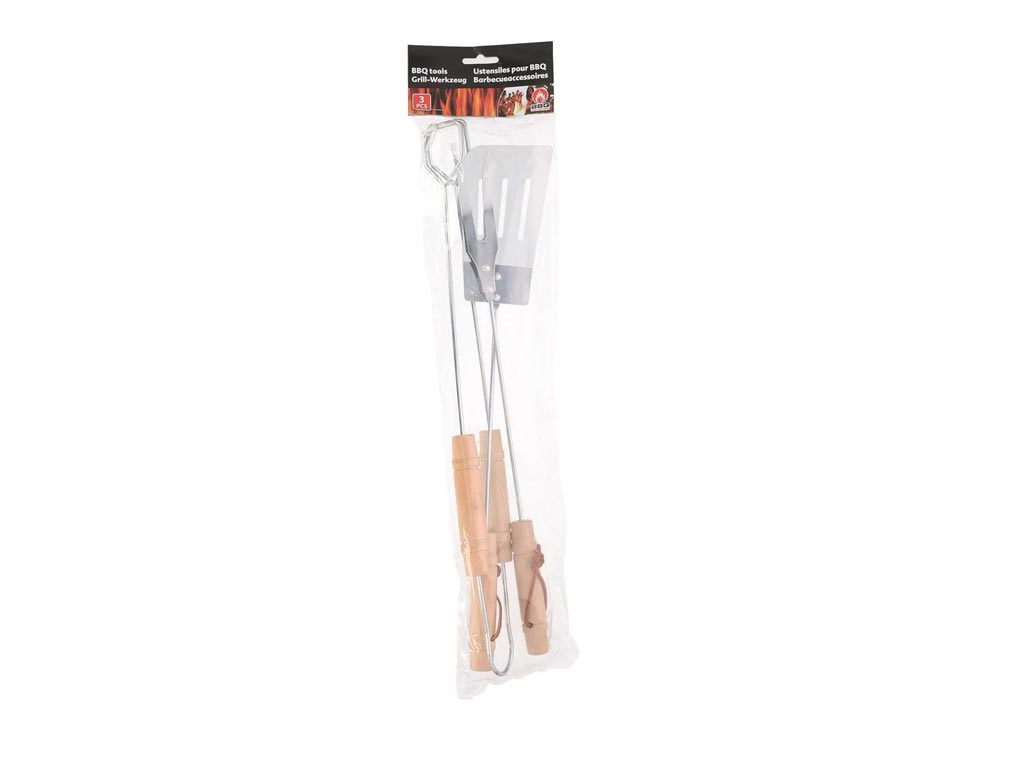 BBQ Tools σετ εργαλεία BBQ Barbeque με πιρούνα, σπάτουλα και λαβίδα, 3 τεμαχίων, 92101 - Image 2