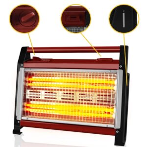 Alternative view of Lexical Quartz Heater Red 1600W LQH-8023-4