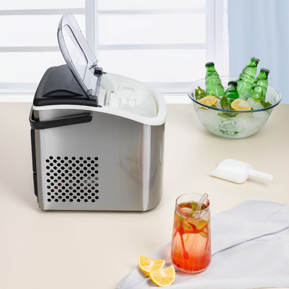 Παγομηχανή ZILAN ZLN1177 – 12-15kg/24h, 1.8L, Ασημί - Image 3