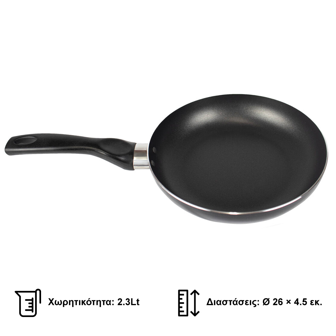 Zilan Αντικολλητικό Τηγάνι σε μαύρο χρώμα Ø 26cm ZLN1921 - Image 4