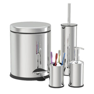 Zilan Σετ αξεσουάρ μπάνιου 4 τμχ inox ZLN4605