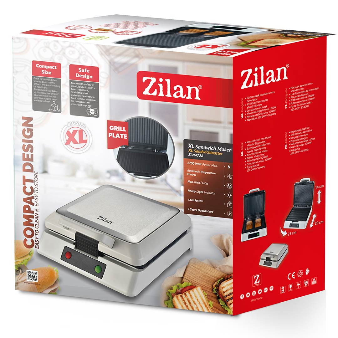 Zilan Τοστιέρα - Grill 4 θέσεων, 1200W, ZLN4728 - Image 8