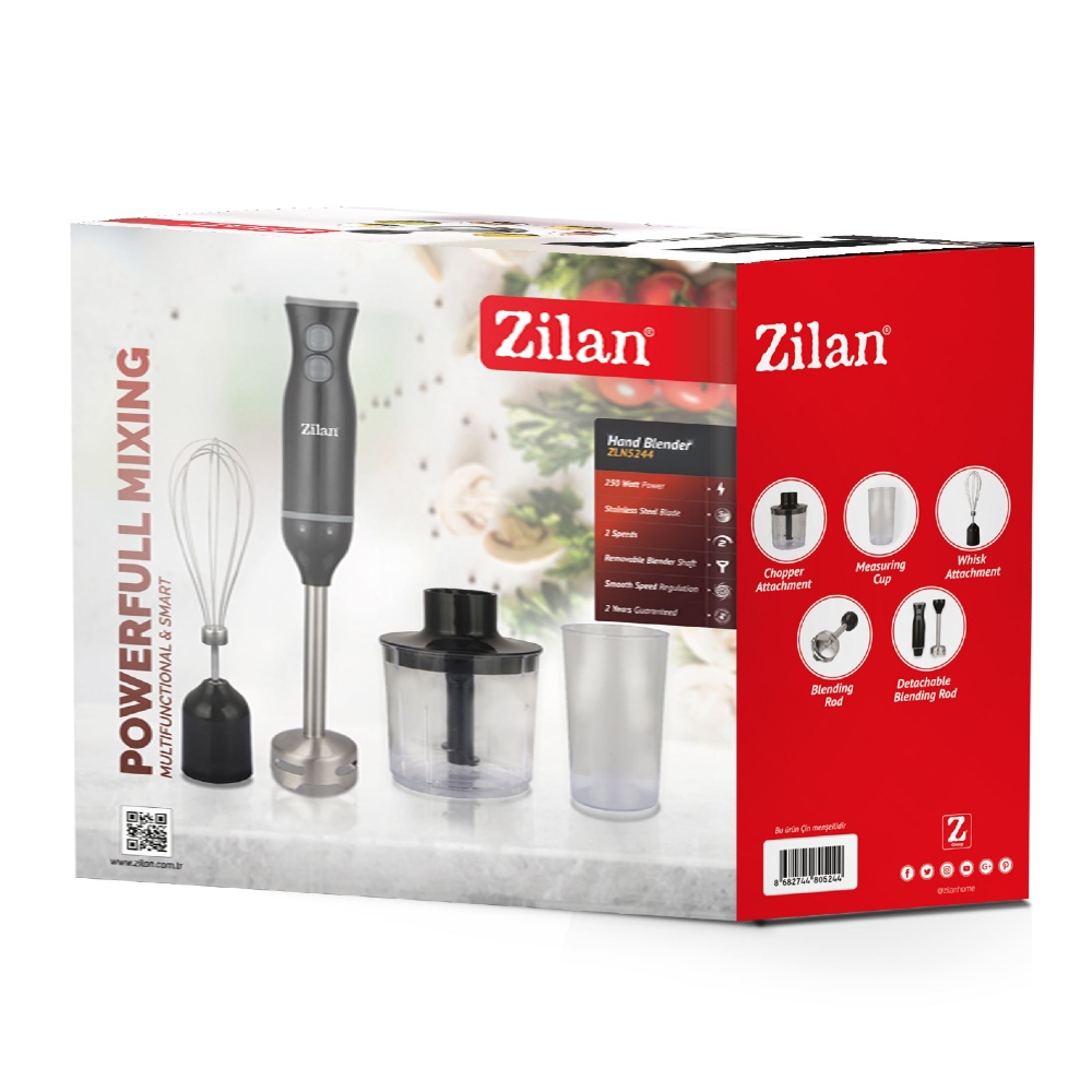 Zilan Ραβοδομπλέντερ, Αναδευτήρας, Πολυκόφτης 3 σε 1 250watt ZLN5244 - Image 5