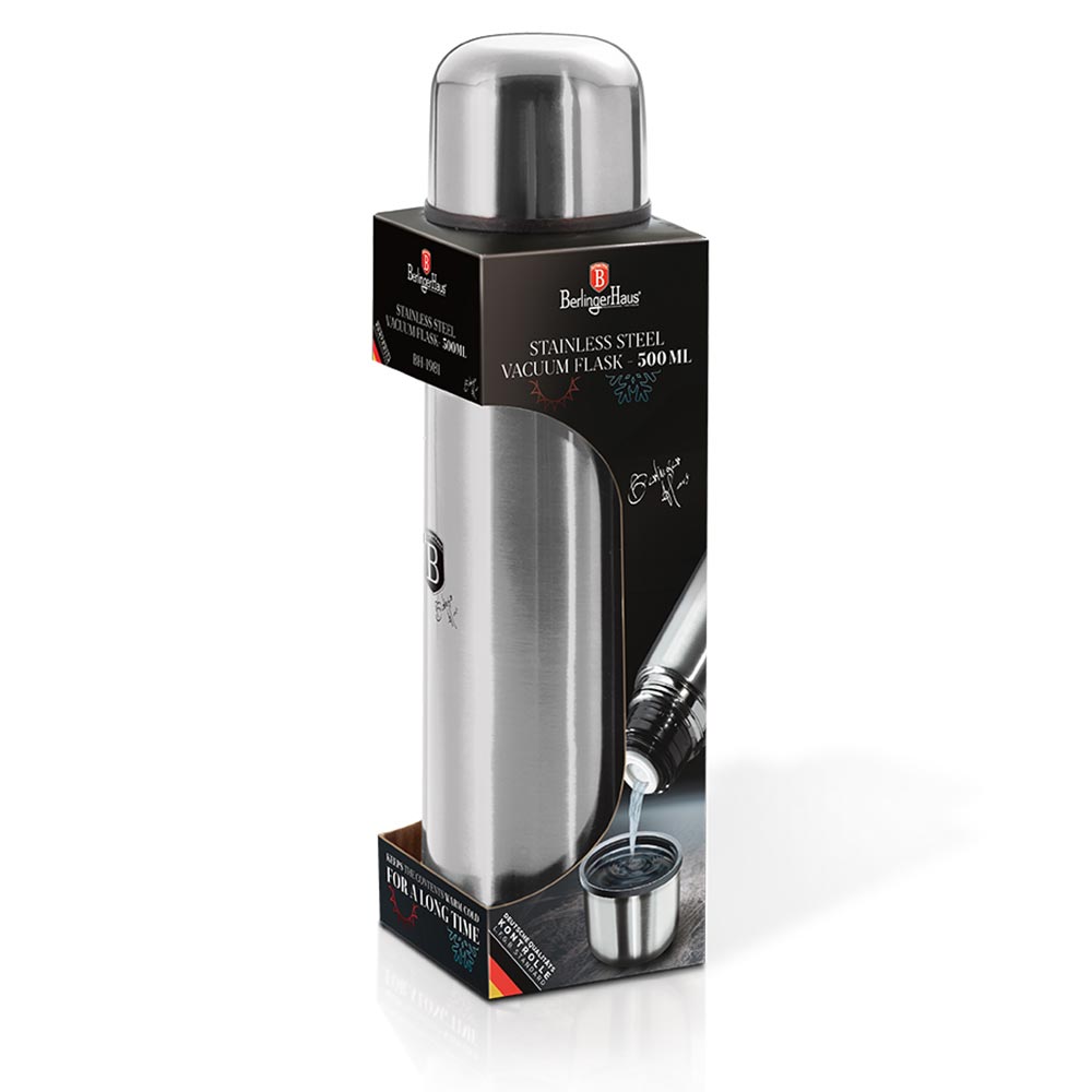 Berlinger Haus Ανοξείδωτο Θερμός Vacuum 0,5L Ασημί BH-1981