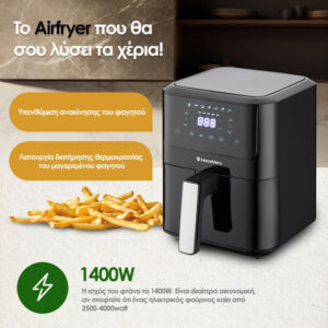 HomeVero HV-AF4.2 Φριτέζα Αέρος 4lt Μαύρη - Image 3