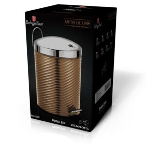 Κάδος Aπορριμμάτων με Πεντάλ 12L Rose Gold Edition Berlinger Haus BH-6299 - Image 2
