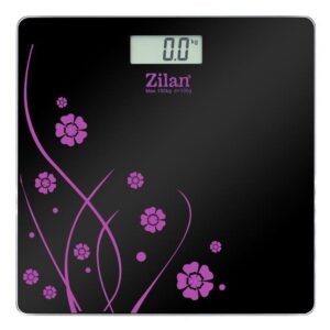 Zilan Ψηφιακή Γυάλινη Ζυγαριά Μπάνιου Μαύρη ZLN7680-BLACK - Image 2