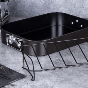 Berlinger Haus Αντικολλητικό Ταψί με σχάρα Metallic Line Shiny Black Edition BH-7849 - Image 3