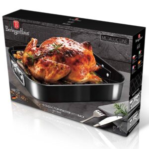 Berlinger Haus Αντικολλητικό Ταψί με σχάρα Metallic Line Shiny Black Edition BH-7849 - Image 5