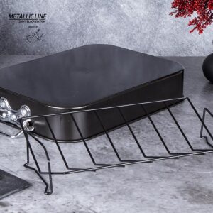 Berlinger Haus Αντικολλητικό Ταψί με σχάρα Metallic Line Shiny Black Edition BH-7849 - Image 6