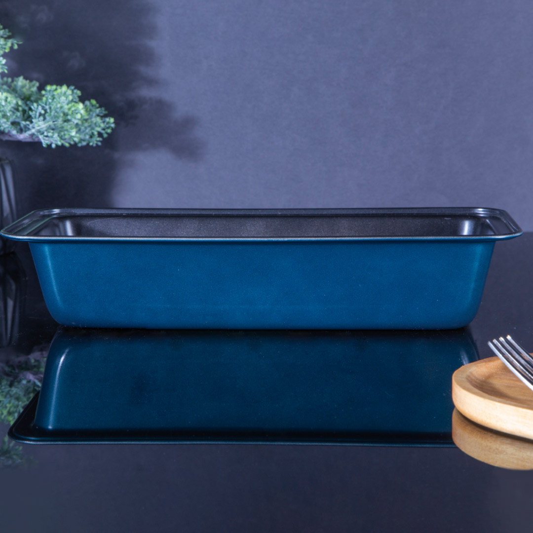 Berlinger Haus Αντικολλητική Φόρμα Κέικ Ορθογώνια 33*14cm Metallic Line Aquamarine Edition BH-1549A - Image 4