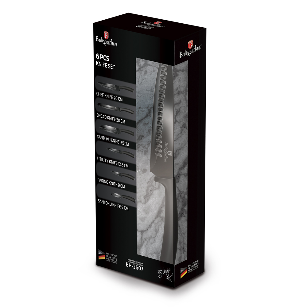 Berlinger Haus Σετ Μαχαίρια 6τμχ Black-Silver Collection BH-2607 - Image 2