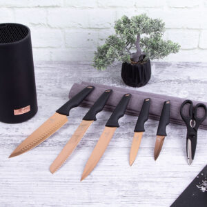 Berlinger Haus Σετ μαχαίρια 7 τμχ με βάση στήριξης Black Rose Collection BH-2651 - Image 8