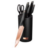 Berlinger Haus Σετ μαχαίρια 7 τμχ με βάση στήριξης Black Rose Collection BH-2651