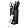 Berlinger Haus Σετ μαχαίρια 7 τμχ. με βάση στήριξης Black Silver Collection BH-2796
