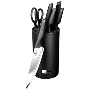 Berlinger Haus Σετ μαχαίρια 7 τμχ. με βάση στήριξης Black Silver Collection BH-2796
