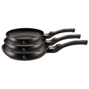 Berlinger Haus Σετ Τηγάνια 3τμχ. Black Silver Collection BH-6159F