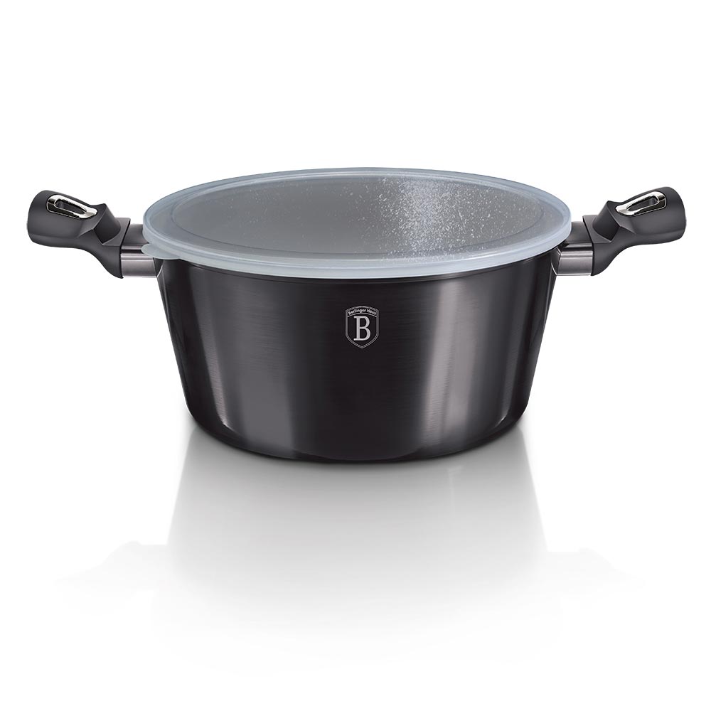 Berlinger Haus Κατσαρόλα 24cm με γυάλινο καπάκι Carbon Ediiton BH-6893 - Image 2