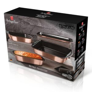 Berlinger Haus Σετ Αντικολλητικά Ταψιά 4 τμχ Metallic Line Rose Gold Edition BH-7621 - Image 2