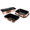 Berlinger Haus Σετ Αντικολλητικά Ταψιά 3 τμχ Metallic Line Rose Gold Edition BH-7633