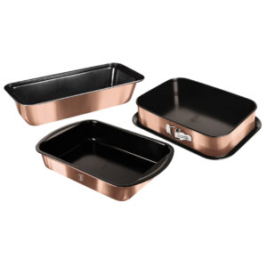 Berlinger Haus Σετ Αντικολλητικά Ταψιά 3 τμχ Metallic Line Rose Gold Edition BH-7633