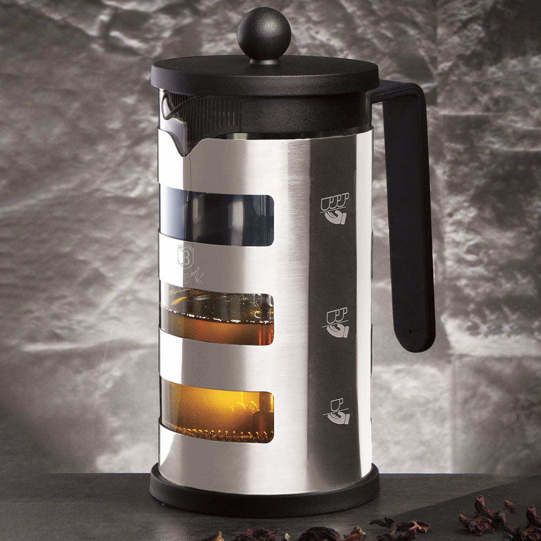Berlinger Haus Καφετιέρα γαλλικού και Τσαγιέρα χειρός – Πρέσα 1L Black Silver Collection BH-7807 - Image 3