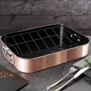 Berlinger Haus Αντικολλητικό Ταψί με σχάρα Metallic Line Rose Gold Edition BH-7845 - Image 3