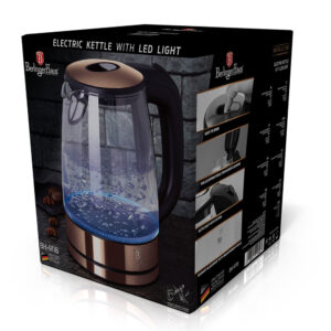 Γυάλινος βραστήρας νερού με LED 1.7L 2200W Max Berlinger Haus BH-9118 - Image 5