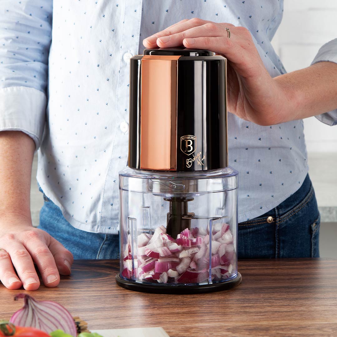 Berlinger Haus Πολυκόφτης - Multi 0.6L 300W με έξτρα καπάκι αποθήκευσης Black Rose Collection BH-9162A - Image 4