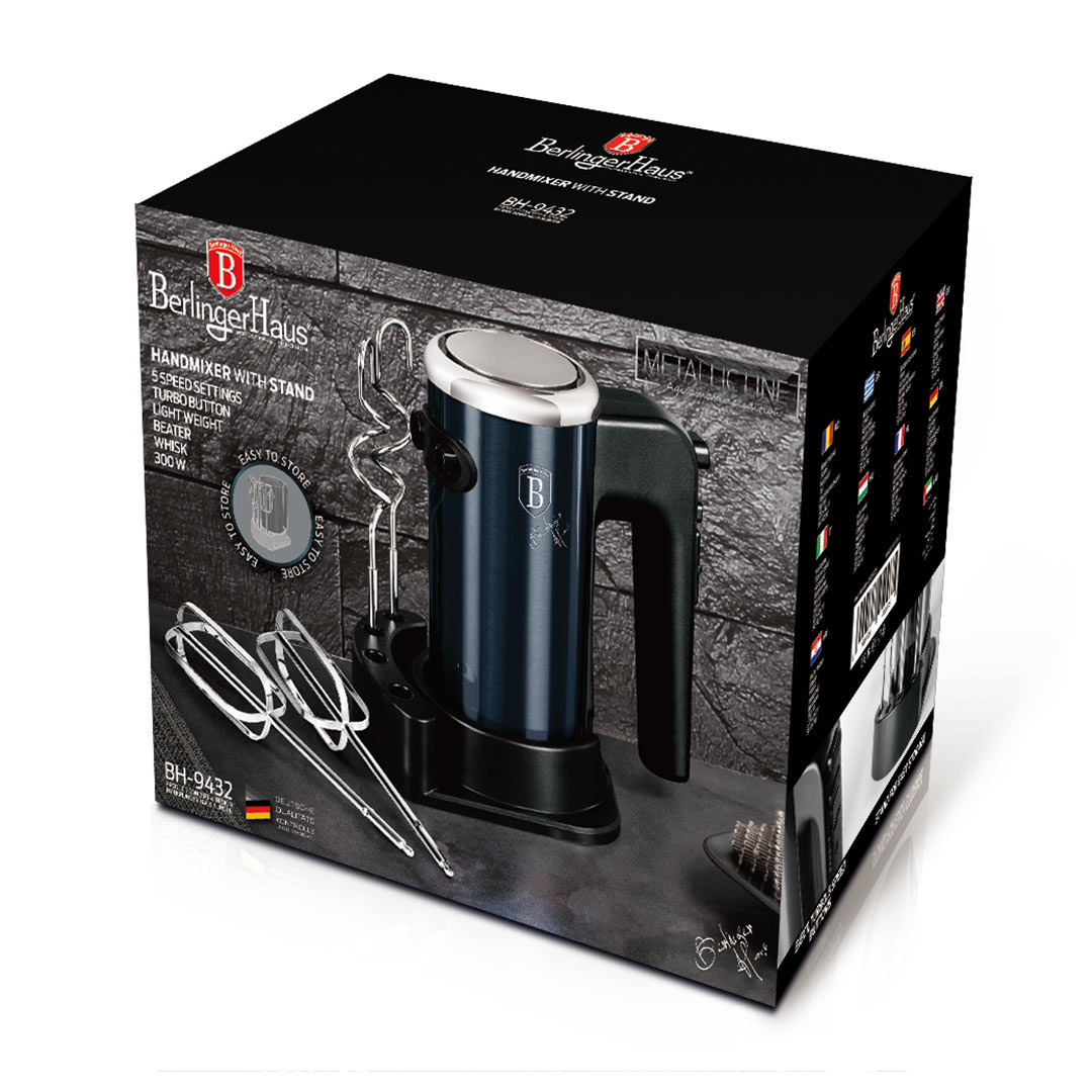 Berlinger Haus Μίξερ Χειρός 300w με βάση Metallic Line, Aquamarine Edition BH-9432 - Image 5