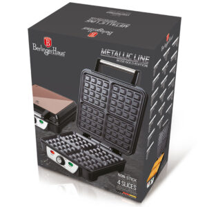 Berlinger Haus Ηλεκτρική Βαφλιέρα για 4 βάφλες 1100W Metallic Line Rose Gold Collection BH-9452 - Image 4
