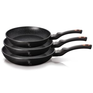 Berlinger Haus Σετ Αντικολλητικά Τηγάνια 3τμχ Black Rose Collection BH-6158 - Image 3