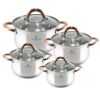 Blaumann Σετ 4 κατσαρόλες με γυάλινα καπάκια Gourmet Line BL-3248