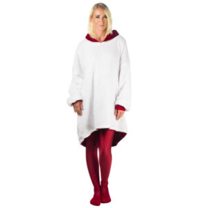 HomeVero Comfort Blanket Βελούδινη Oversized Μπλούζα – Κουβέρτα HV-CB-R Κόκκινο - Image 6