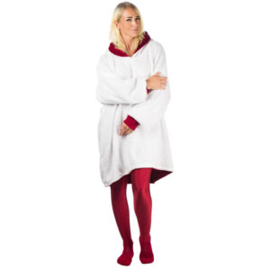 HomeVero Comfort Blanket Βελούδινη Oversized Μπλούζα – Κουβέρτα HV-CB-R Κόκκινο - Image 7