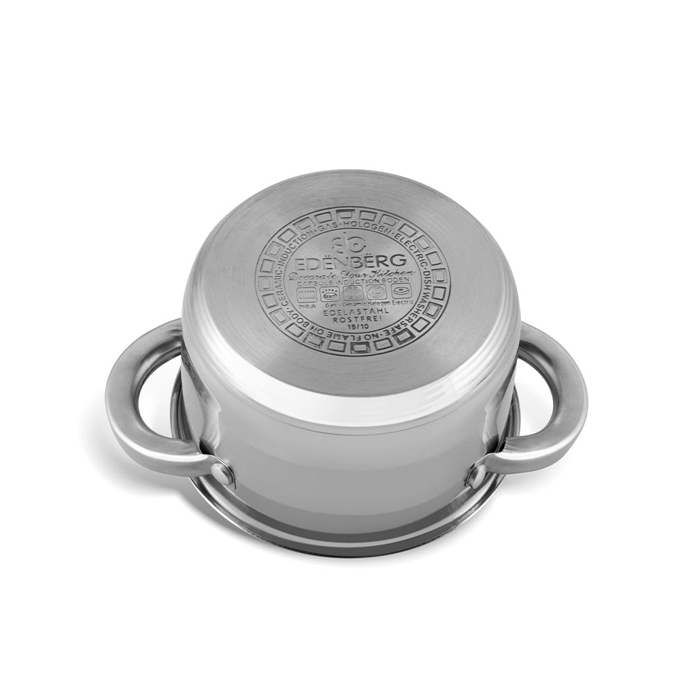 Edenberg Κατσαρολάκι 14cm με γυάλινο καπάκι EB-3002 - Image 3