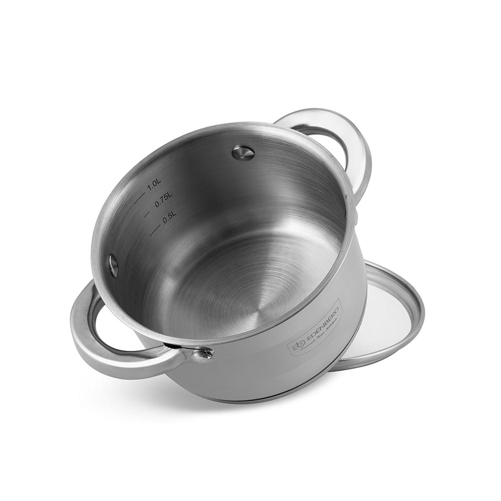 Edenberg Κατσαρολάκι 14cm με γυάλινο καπάκι EB-3002 - Image 2