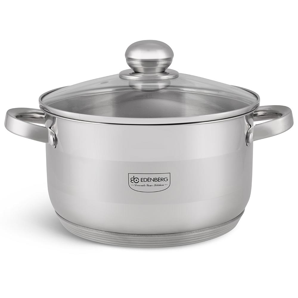 Edenberg Κατσαρόλα 22cm με γυάλινο καπάκι EB-3006 - Image 2