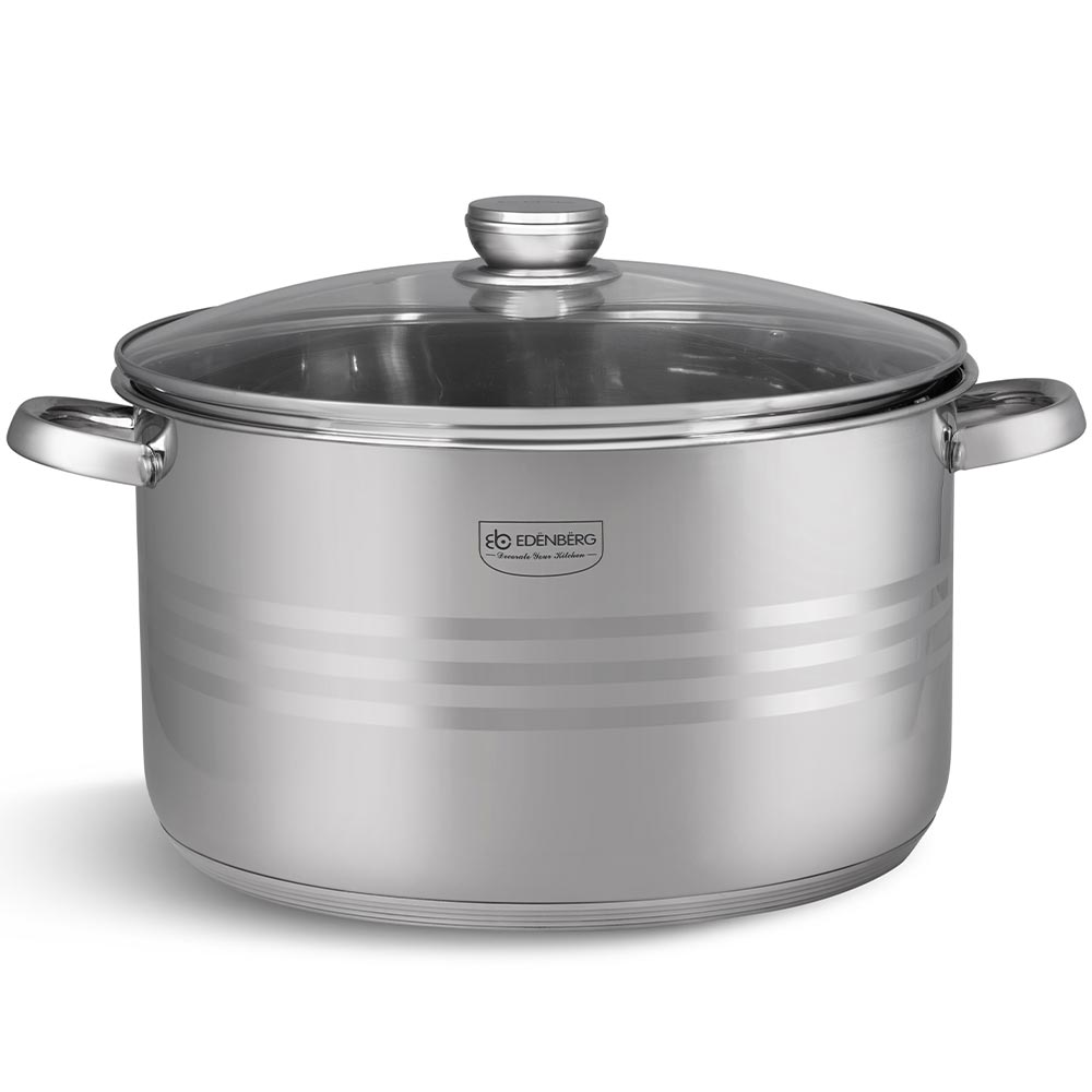 Edenberg Κατσαρόλα 32cm με γυάλινο καπάκι EB-3021