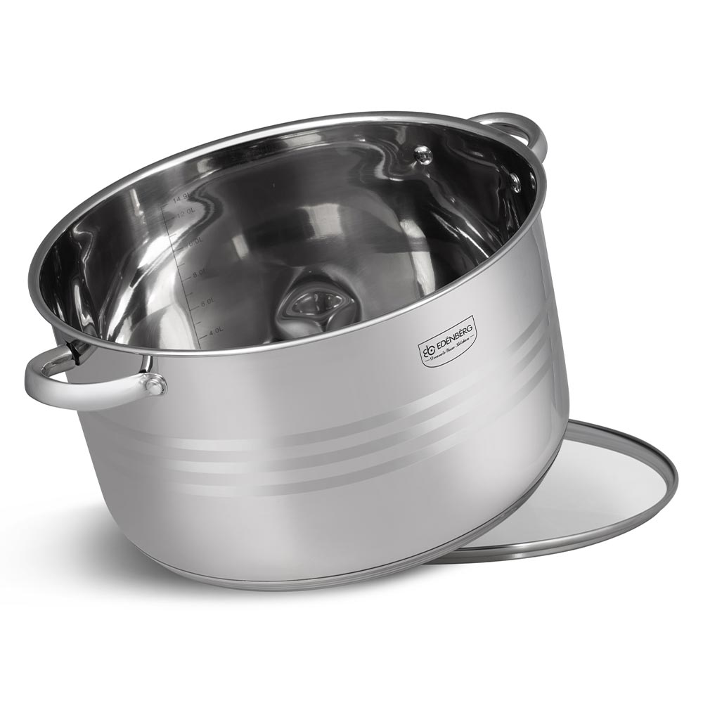 Edenberg Κατσαρόλα 32cm με γυάλινο καπάκι EB-3021 - Image 2