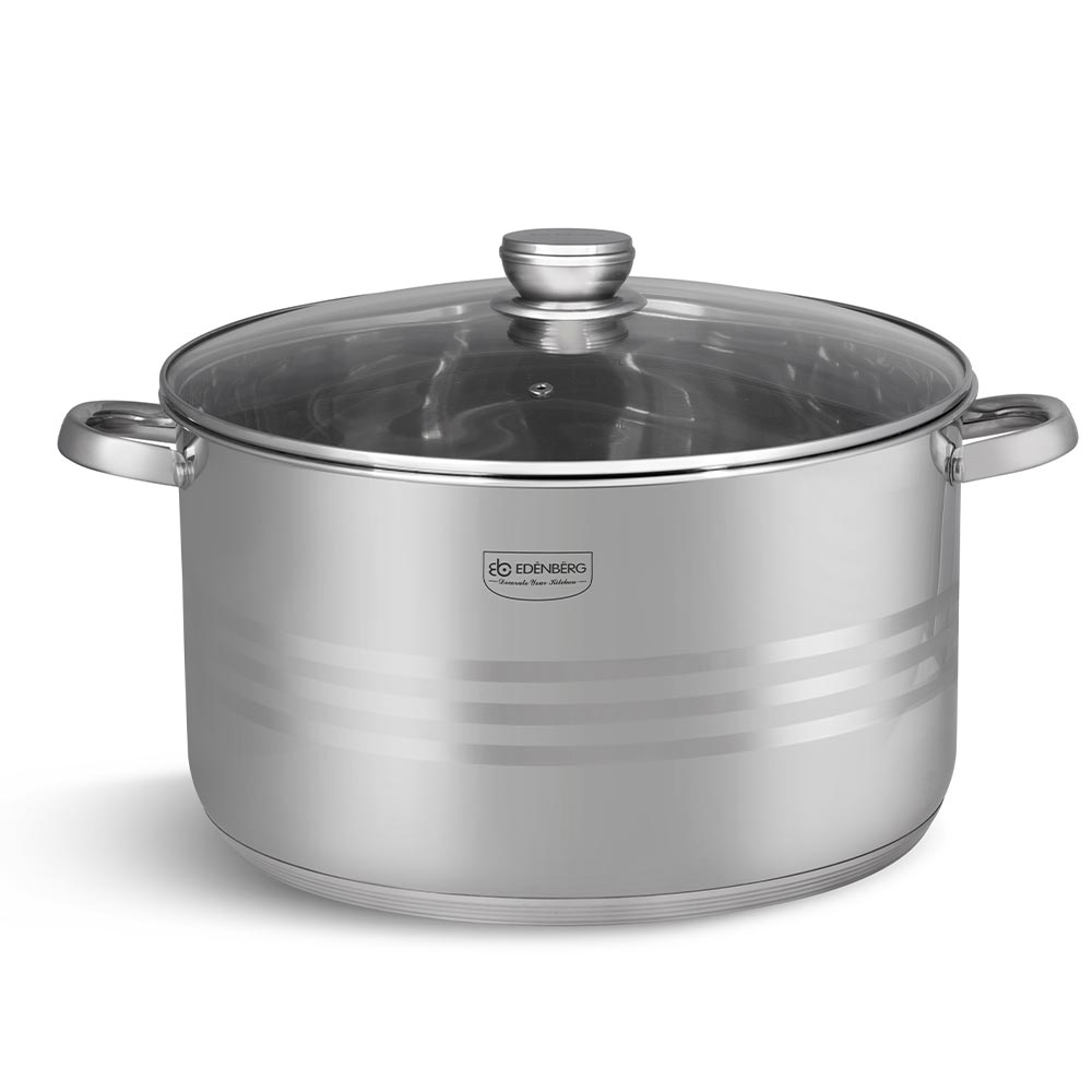 Edenberg Κατσαρόλα 34cm με γυάλινο καπάκι EB-3022