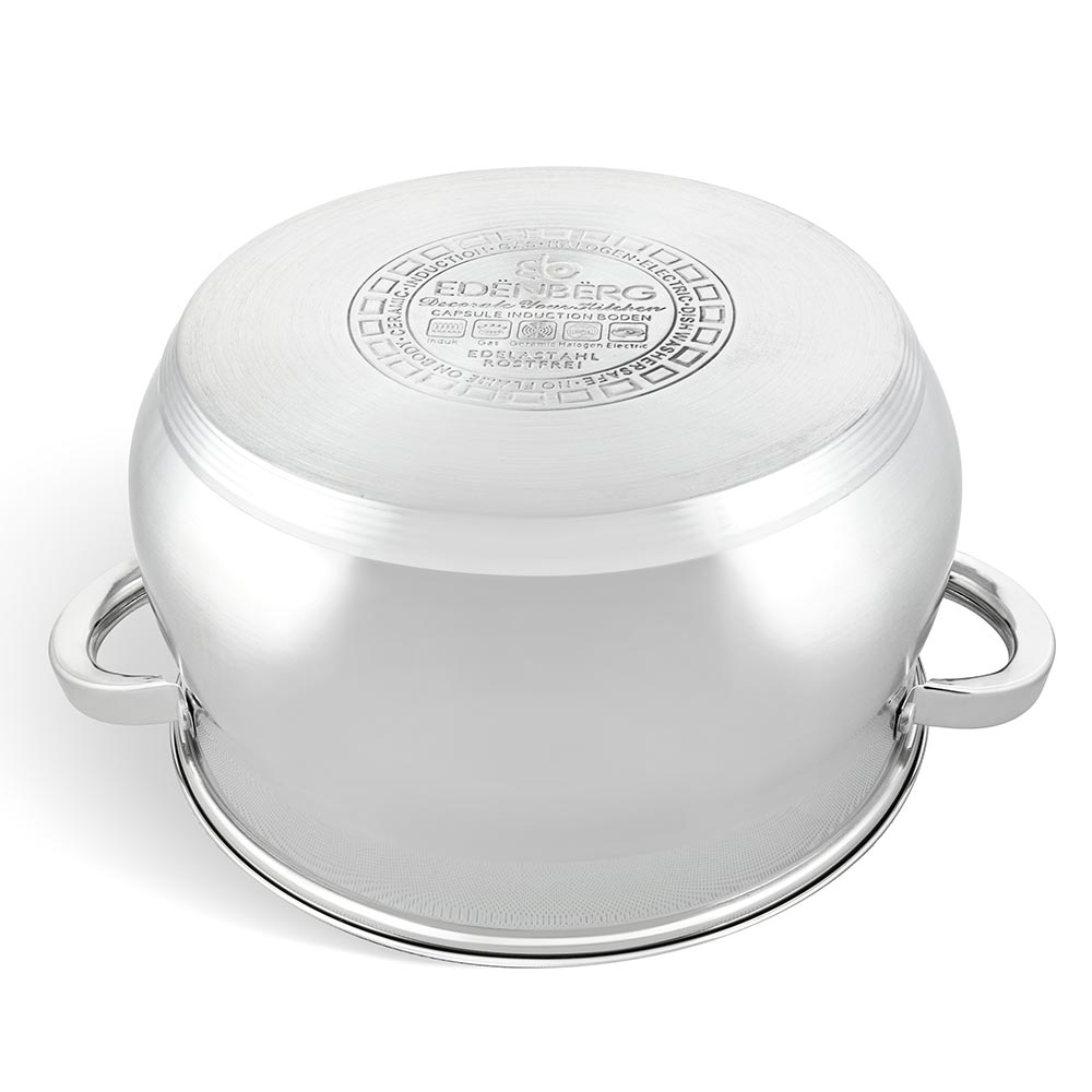 Edenberg Κατσαρόλα 24cm με γυάλινο καπάκι EB-3727 - Image 2