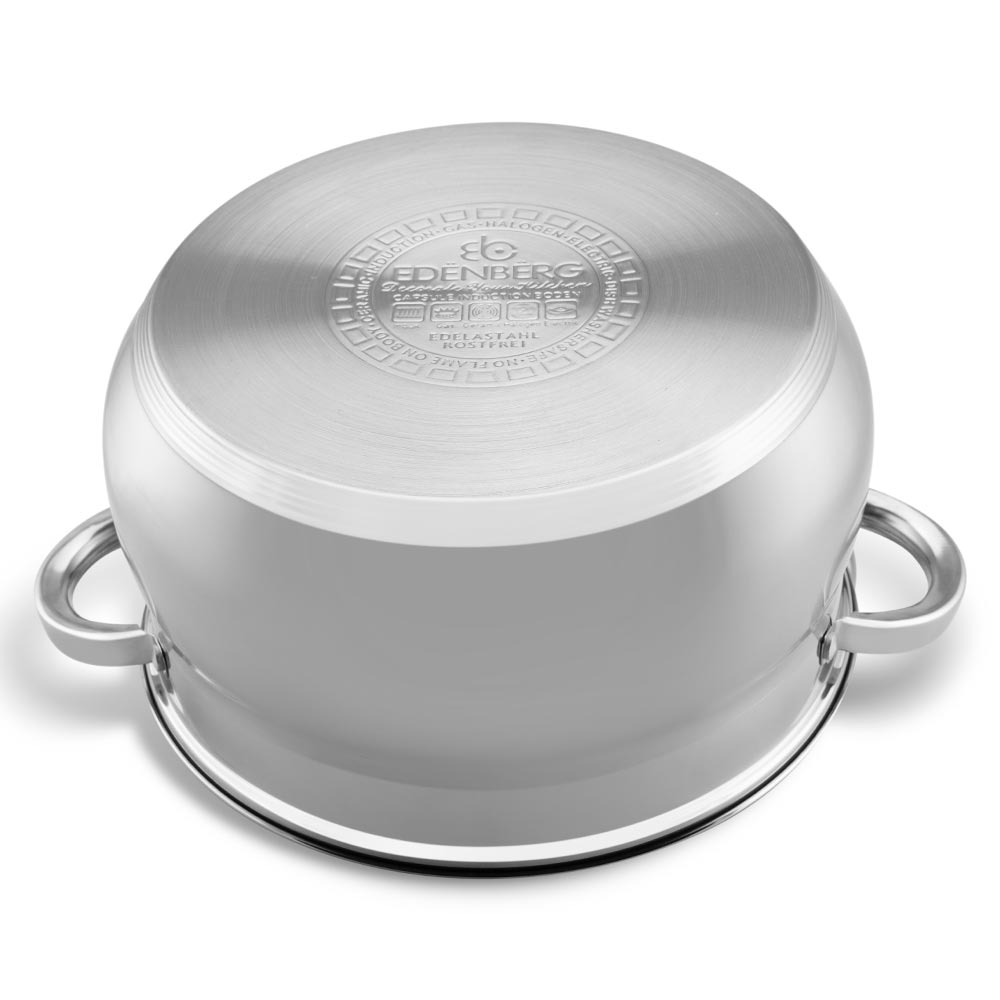 Edenberg Κατσαρόλα 26cm με γυάλινο καπάκι EB-3728 - Image 3