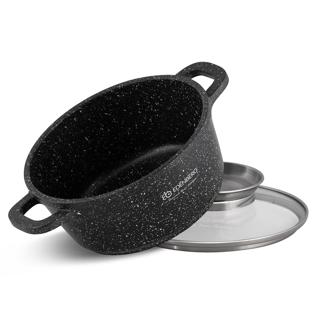 Edenberg Κατσαρολάκι 16cm με γυάλινο καπάκι EB-8121 - Image 2